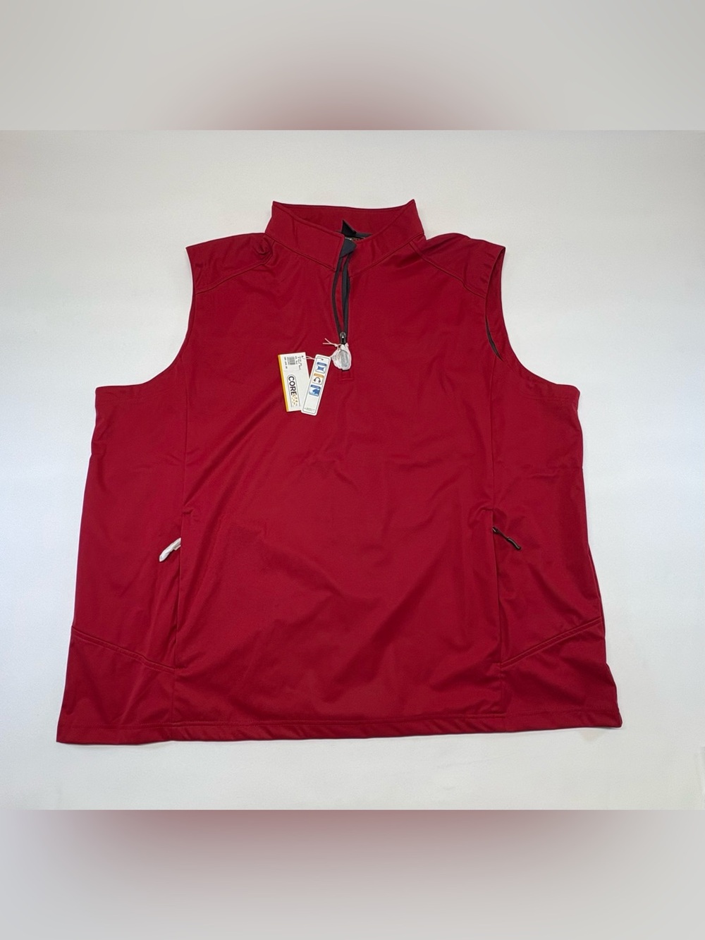 New Core 365 Red Quarter Zip Vest Women's 4XL Techno Lite Knit